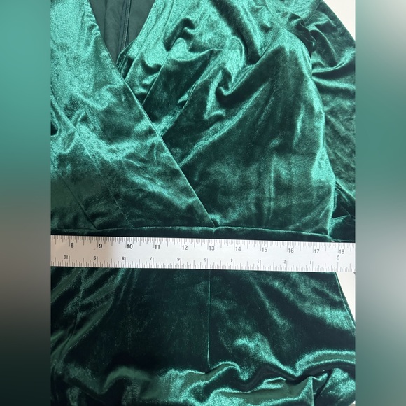 ANTONIO MELANI Deep Green Velvet Jumpsuit - Picture 10 of 12
